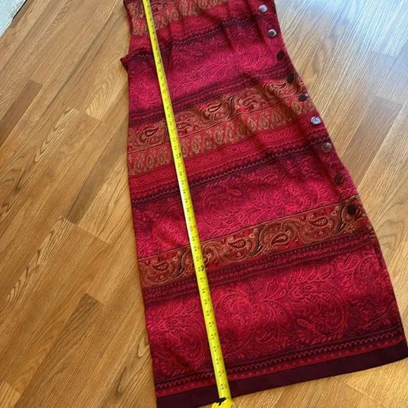 Vintage 1990’s R&K Original vibrant red and dark pink floral dress. Size 10P. - Picture 17 of 17